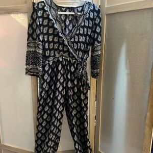 Magic Black and Silver Patterned Jumpsuit